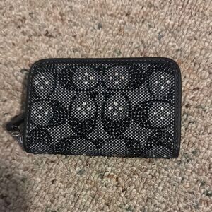 Black and Gray Patterned Wallet